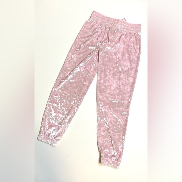 NWT Victorias Secret crushed velvet Jogger lounge pant Sz:XS Pink - Picture 3 of 6